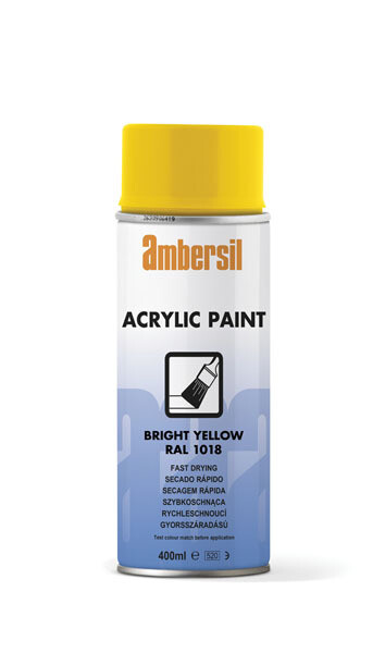 Ambersil 20188-AA Acrylic Paint Bright Yellow RAL 1018 400ml