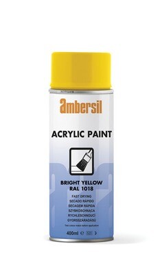 Ambersil 20188-AA Acrylic Paint Bright Yellow RAL 1018 400ml