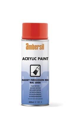 Ambersil 20557-AA Acrylic Paint Massey Ferguson Red RAL 3000 400ml