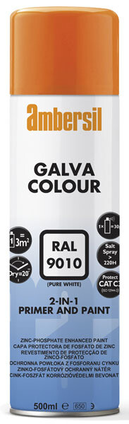 Ambersil 20681-AA Galva Colour White RAL 9010 500ml