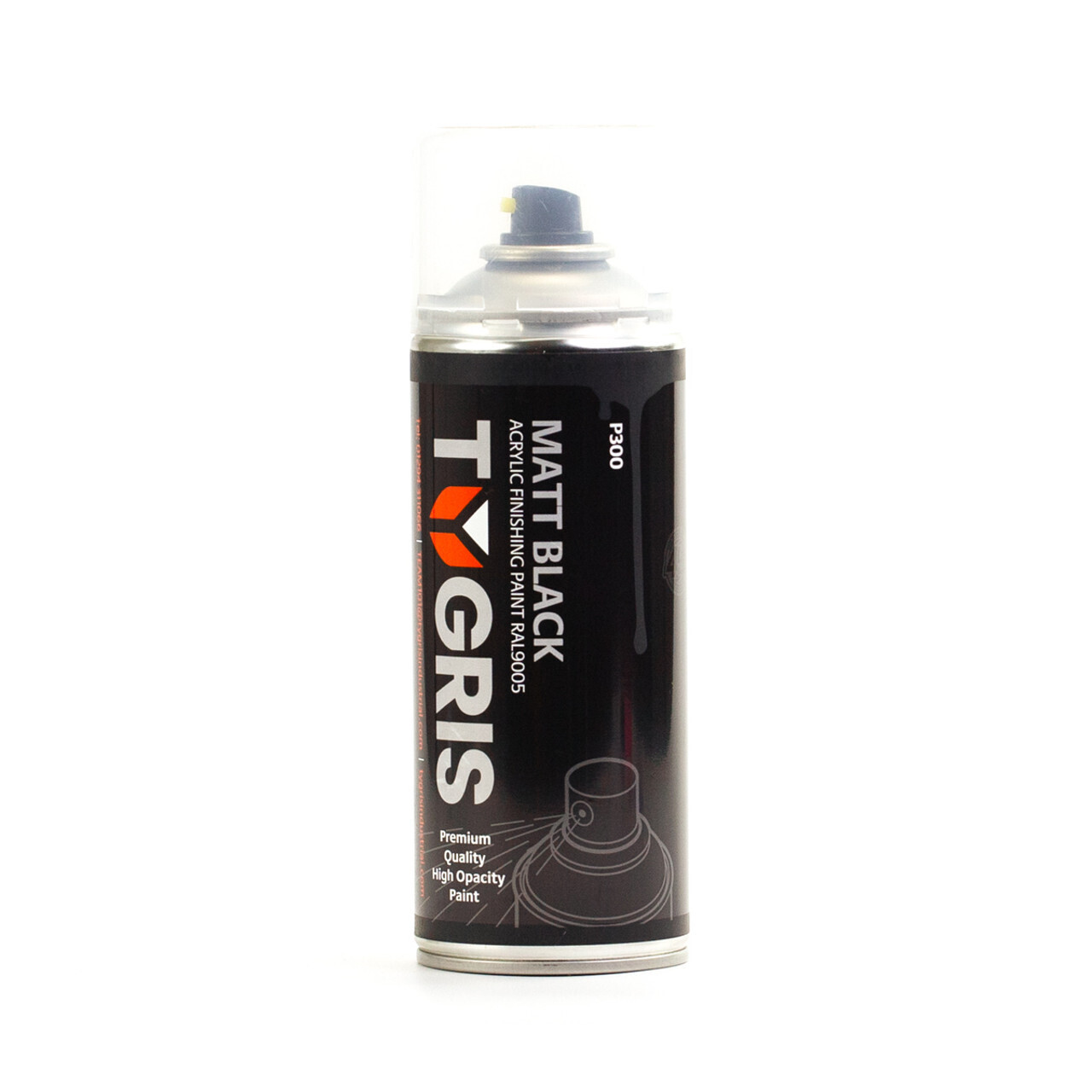 P300 - TYGRIS Matt Black Paint (RAL9005) 400 ml