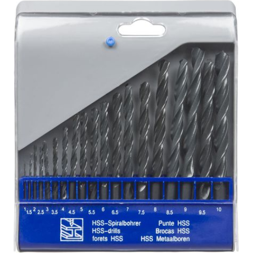 Metal Drill Bit Set - HSS - Metric - 19pc