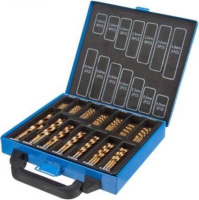 Metal Drill Bit Set - Titanium Coated - Metric - 99pc