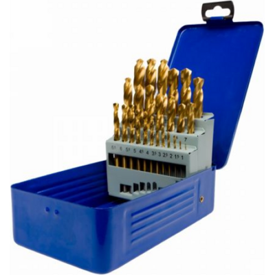 Metal Drill Bit Set - Titanium Coated - Metric - 25pc