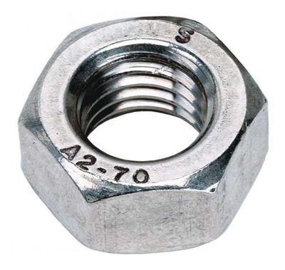 Full Hex Nuts - Standard Pitch - A2 Stainless Steel