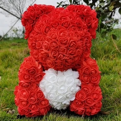 Red rose bear