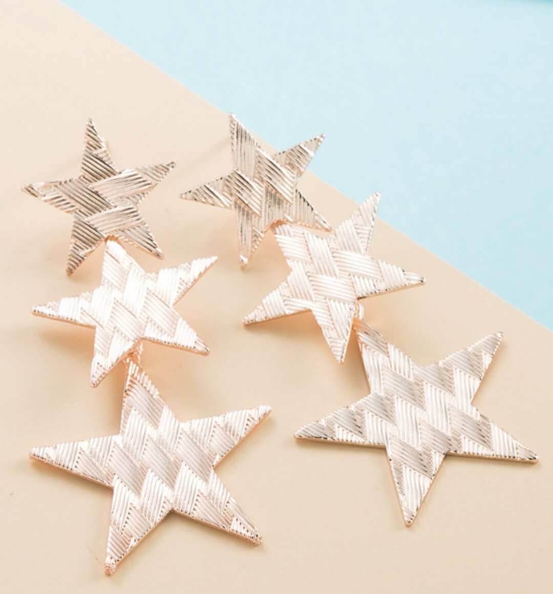 Aretes Estrellas Rosegold