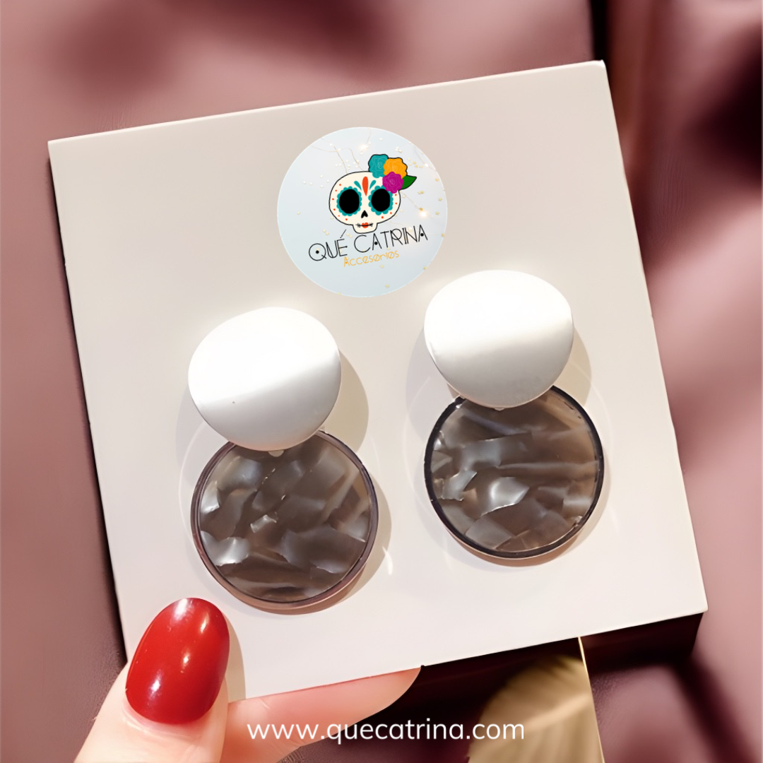 Pendientes Gris Nacarados