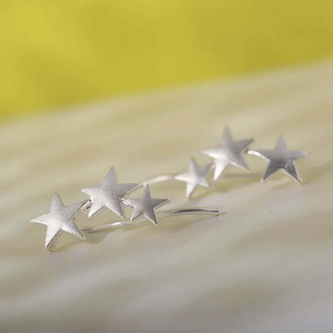 Pendientes Estrellas Plateadas
