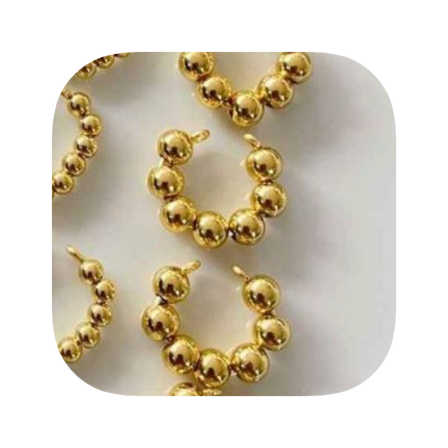 Earcuff Bolitas Doradas Grandes