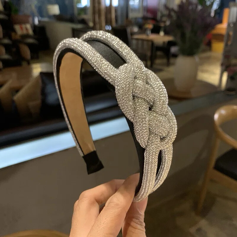 Silver Twist Braid Headband