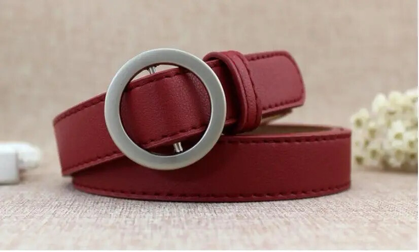Red leather Belt