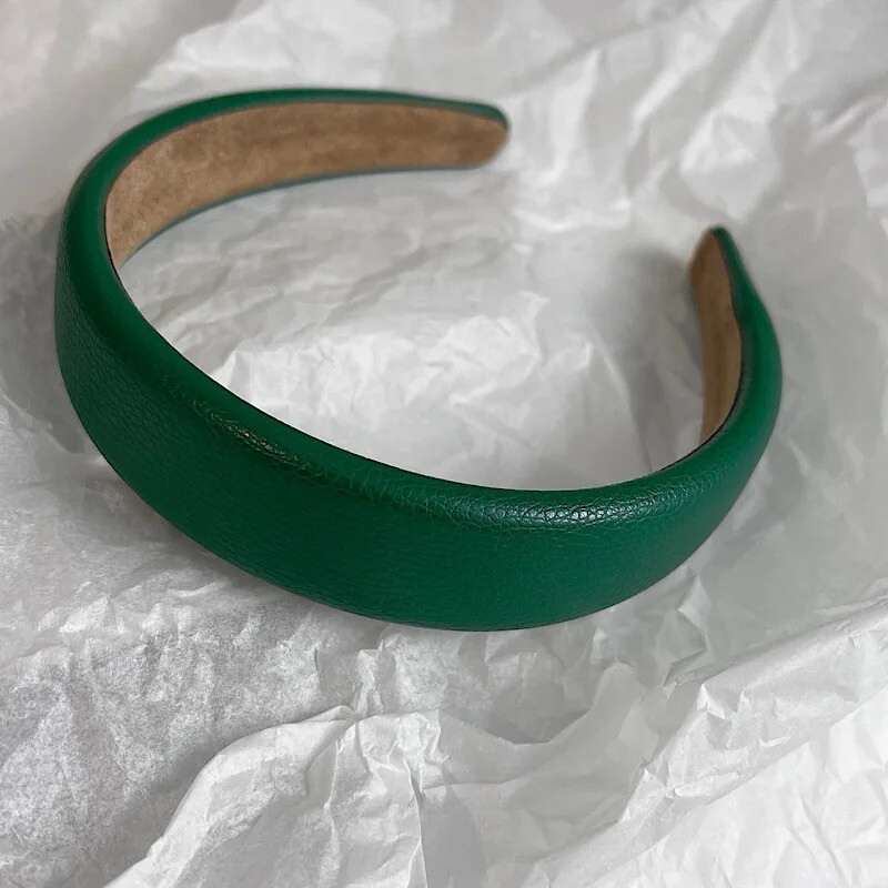 Green Leather Headband
