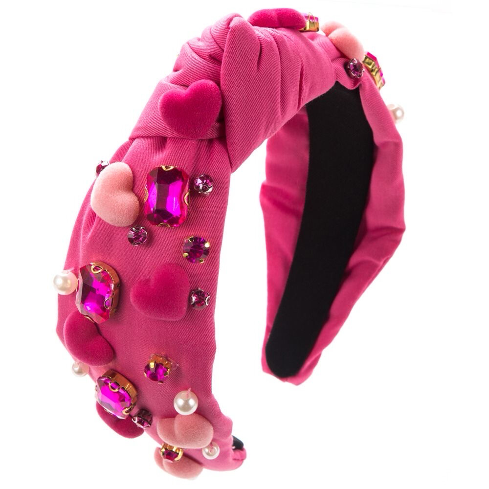 Fucsia Hearts Headband