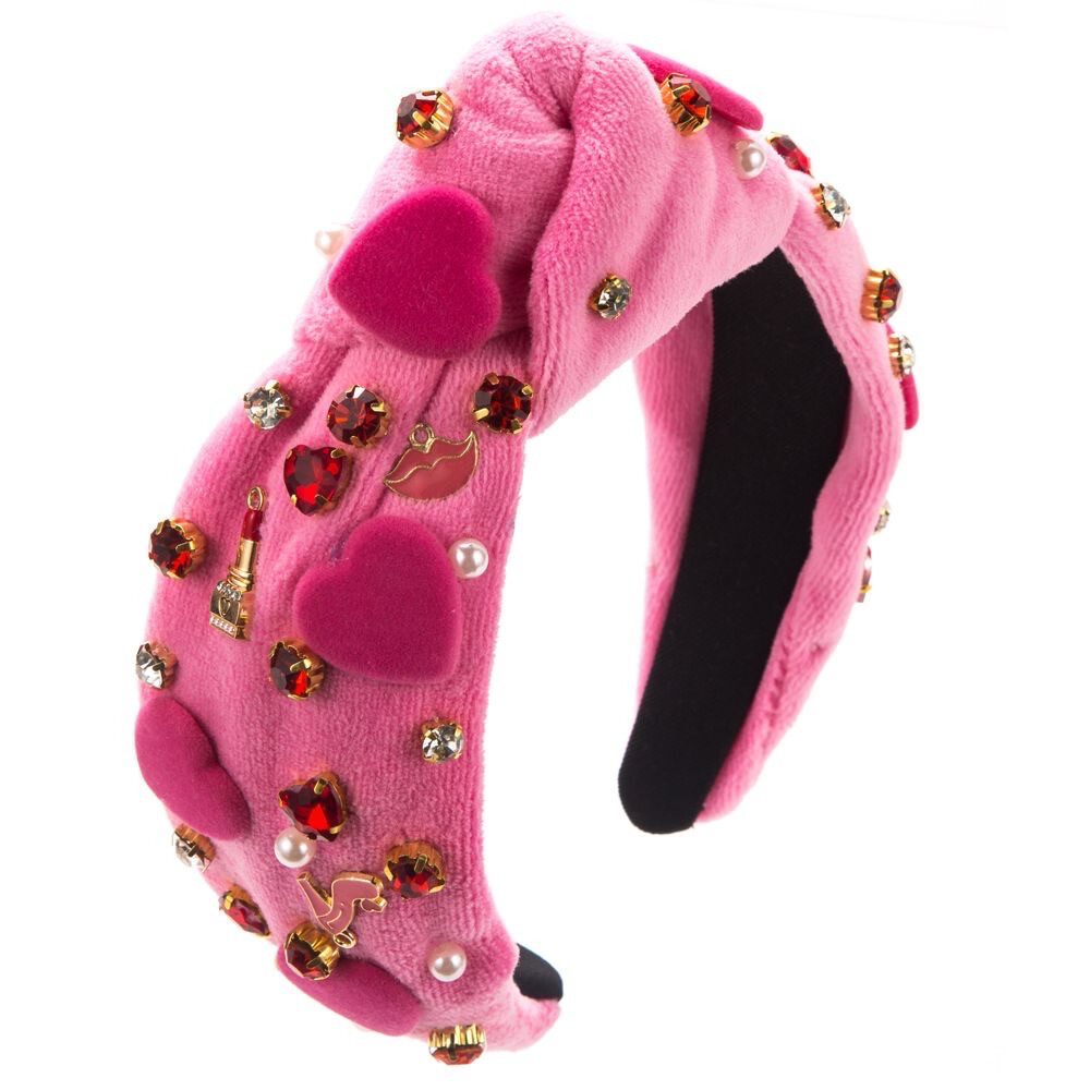 Pink Hearts Headband