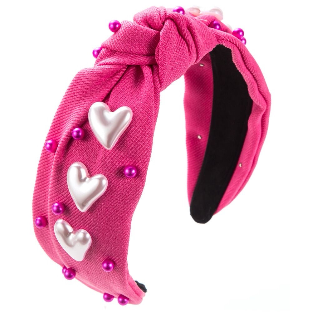 Fucsia Sweet Hearts Headband