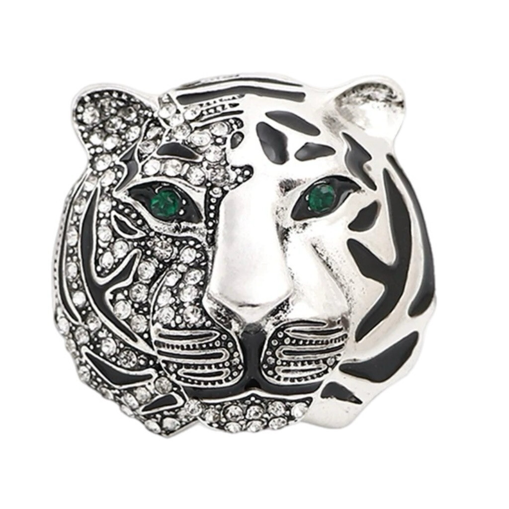 Silver Tiger Brooch