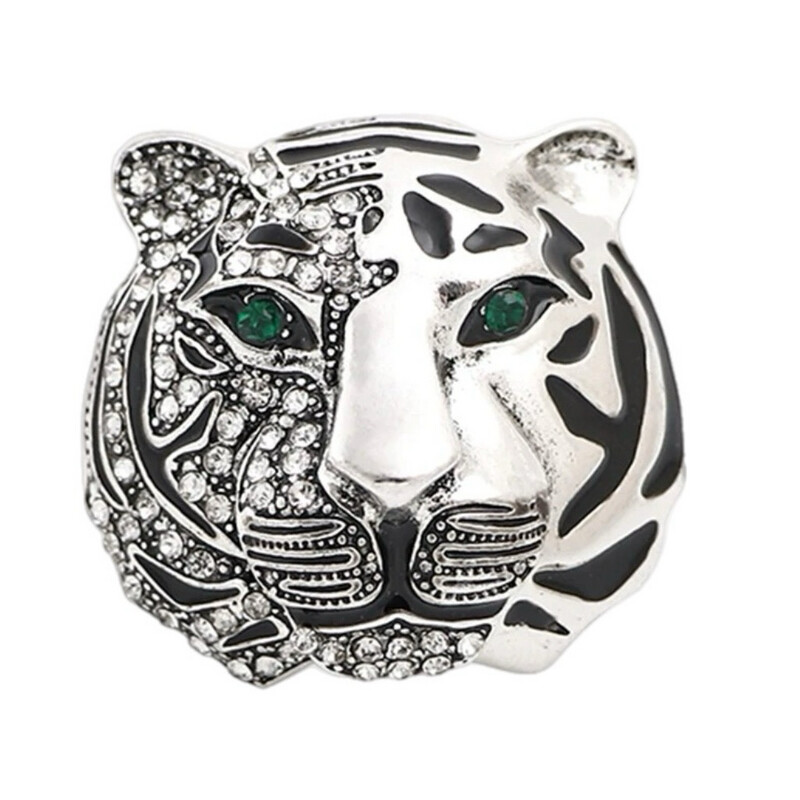 Silver Tiger Brooch