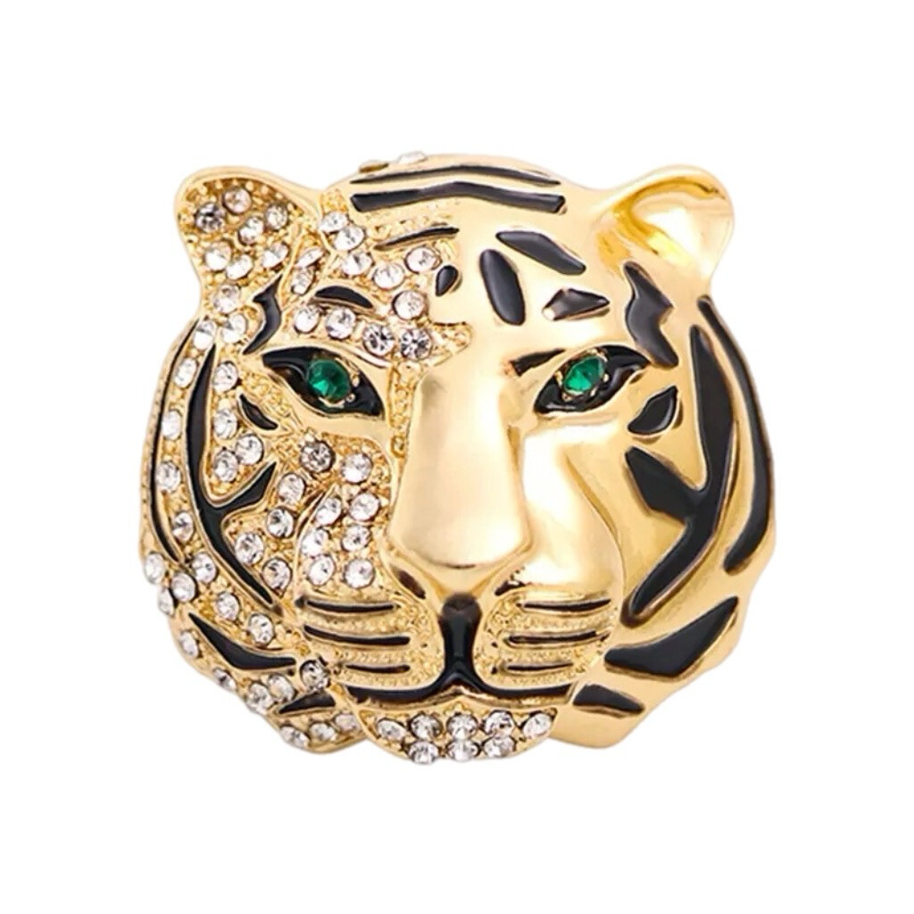 Gold Tiger Brooch