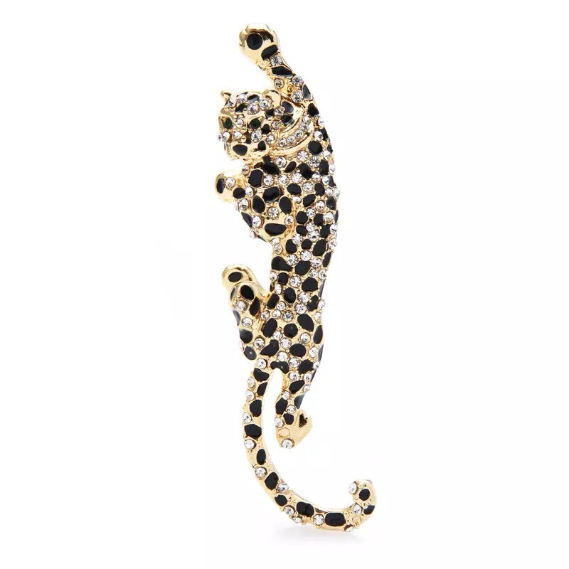 Gold Leopard Brooch