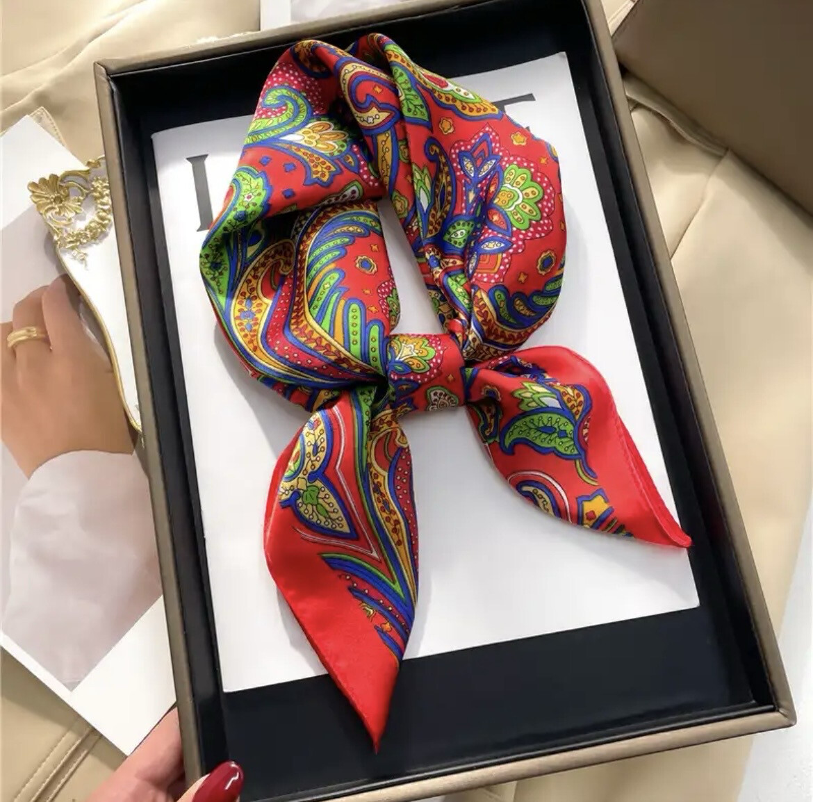 Red Colorful Scarf