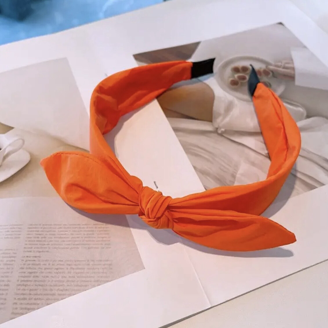Orange Bow Headband