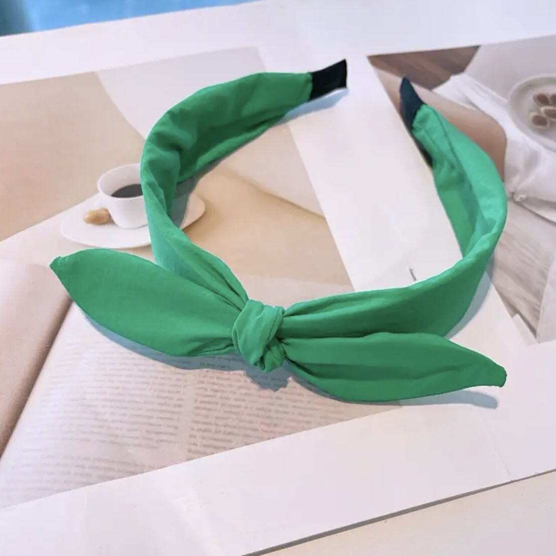 Green Bow Headband