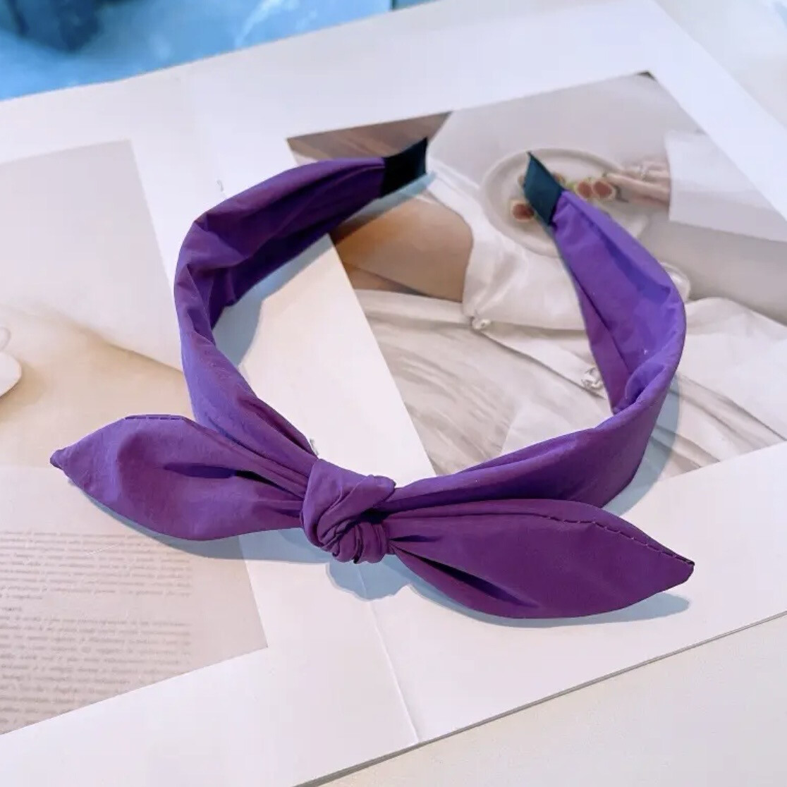 Purple Bow Headband
