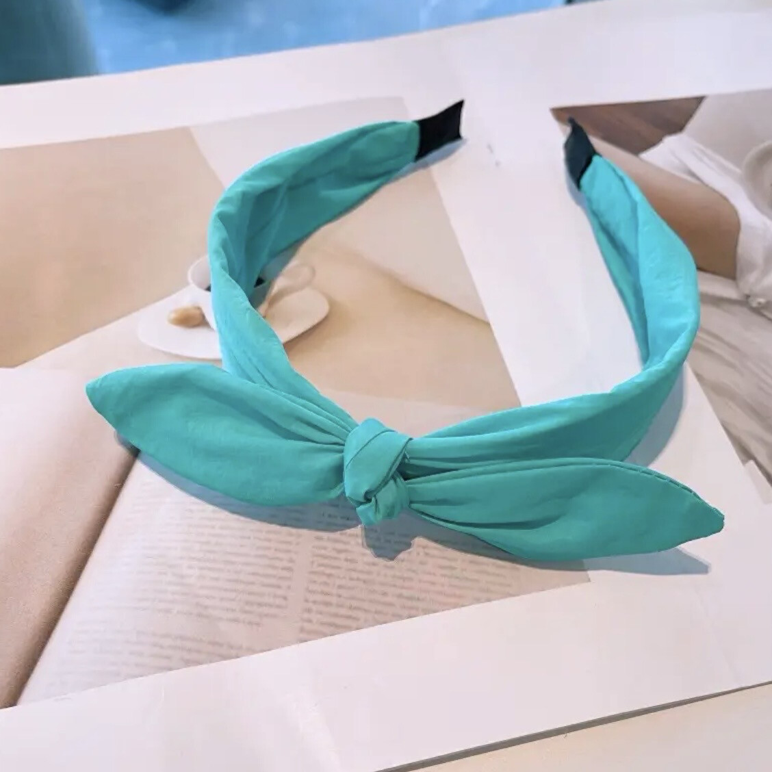 Aqua Bow Headband