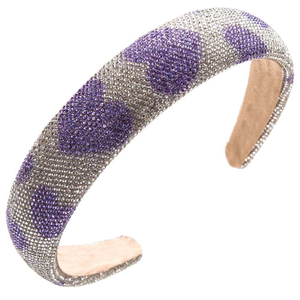 Lila Diamond Hearts Headband