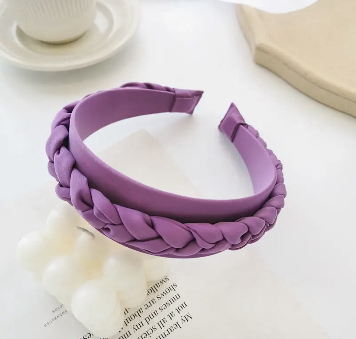 Lavender Satin Braid Headband