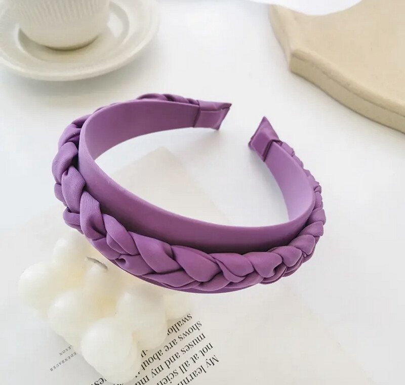 Lavender Satin Braid Headband