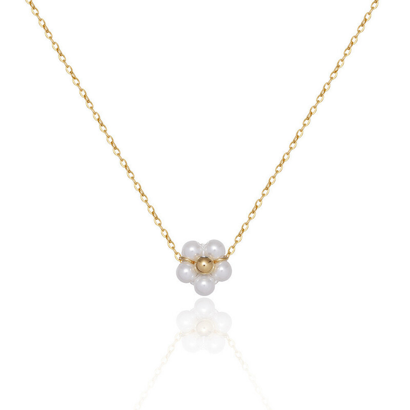 Cadena de Flor con Perlas