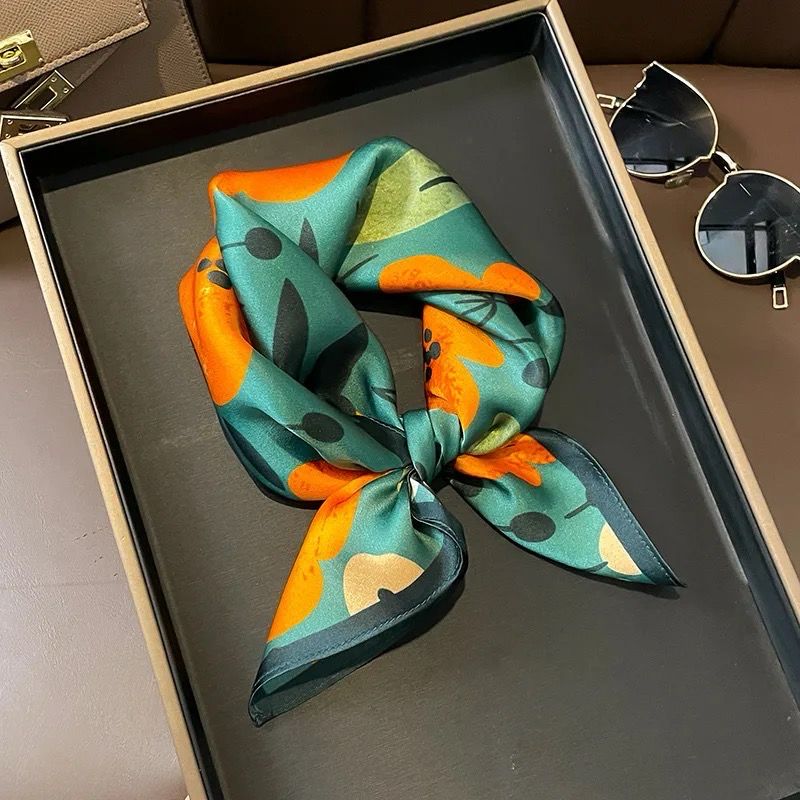 Aqua Orange Scarf