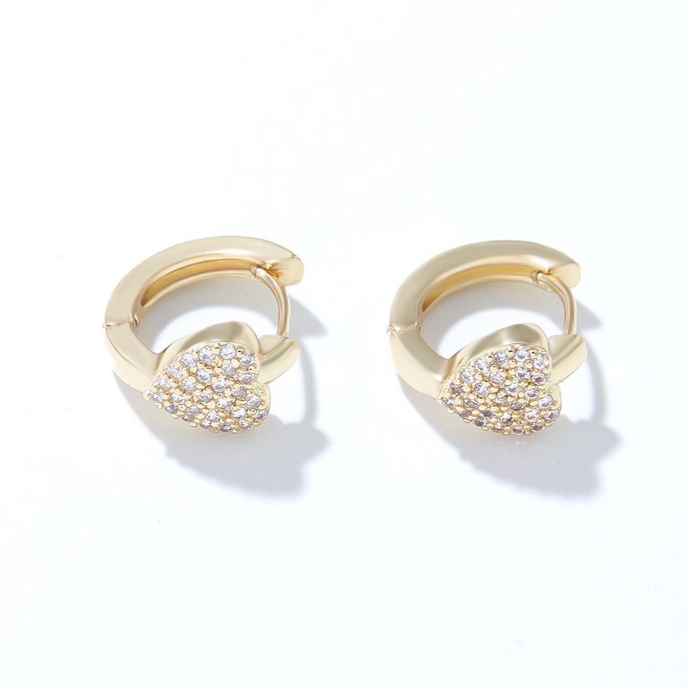 White Heart Earrings