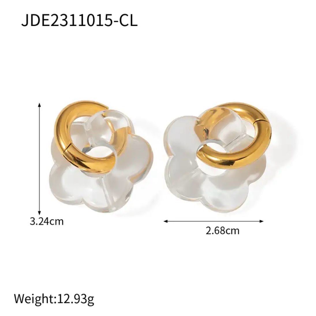 Transparent Flower Earring