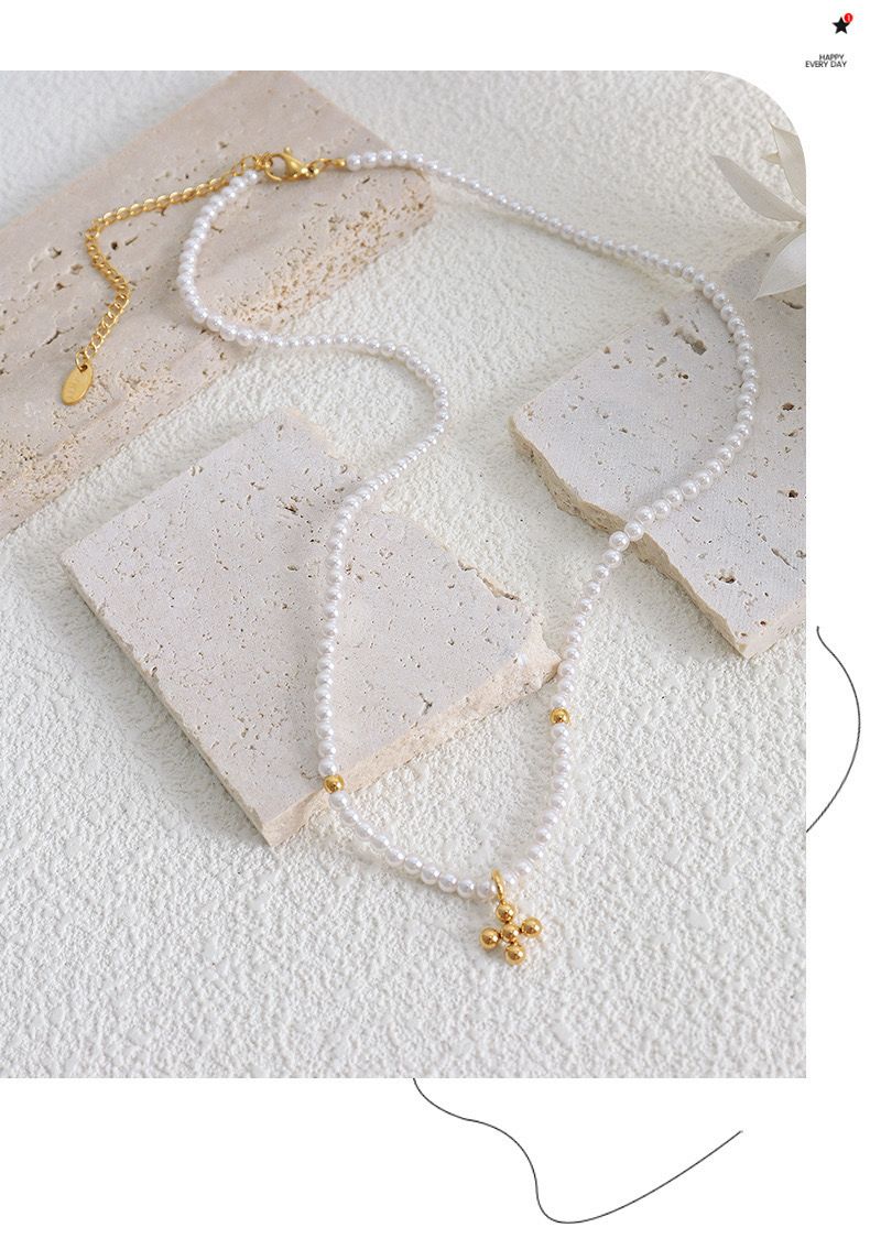 Cross Pearl Necklace