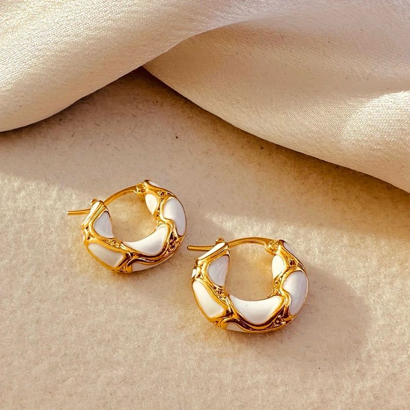 White Metal Earrings
