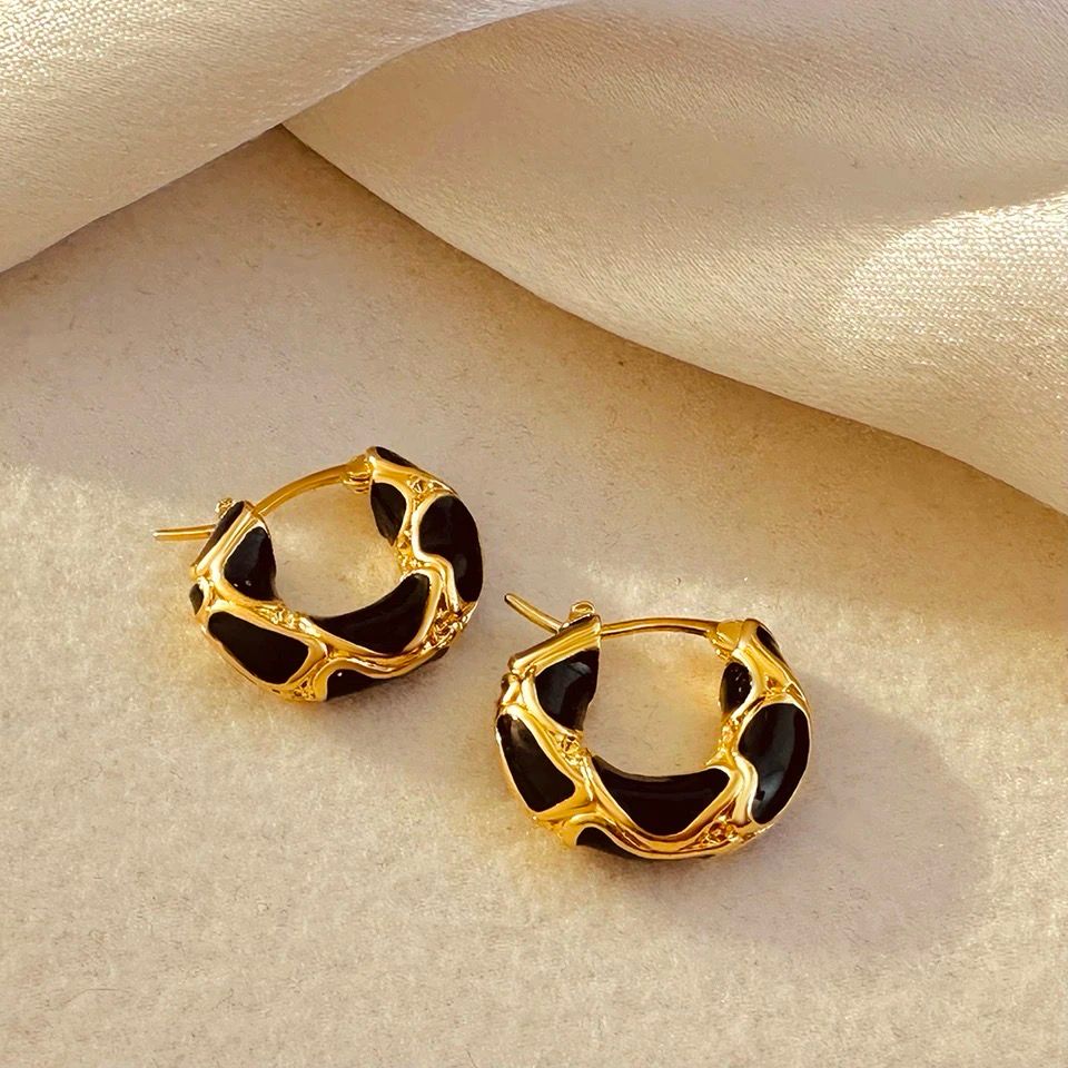 Black Metal Earrings