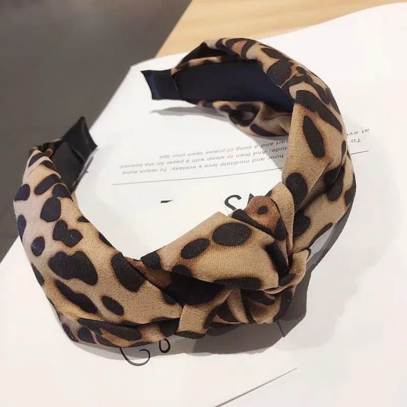 Beige Animal print headband