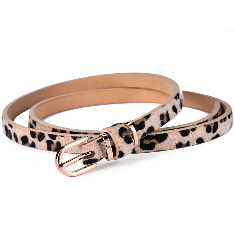 Leopard print belt thin