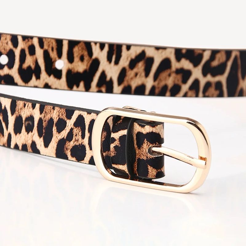 Leopard print belt