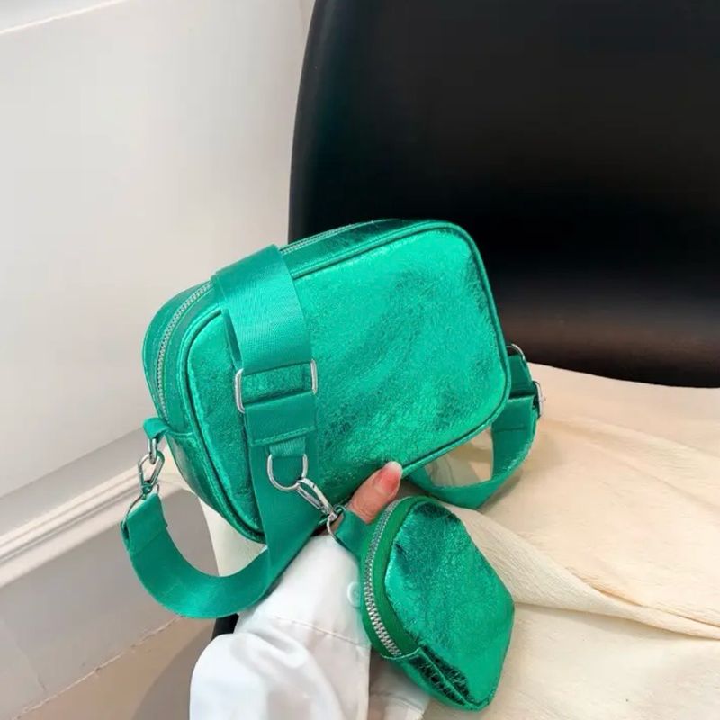 Aqua Metalic Bag