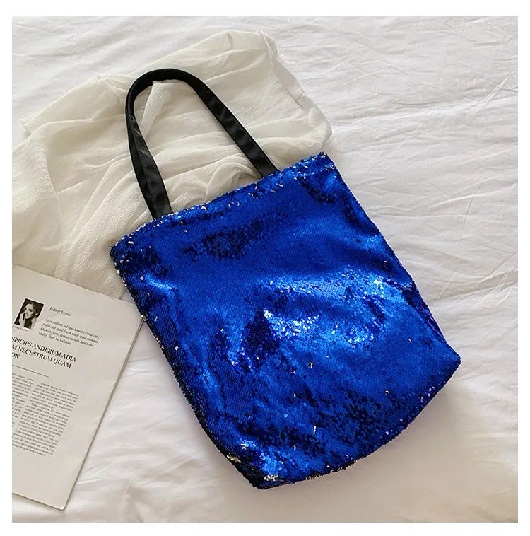 Blue Sequin Bag