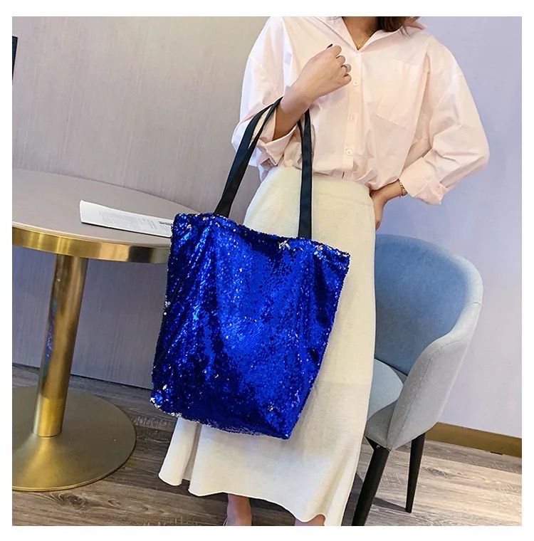 Blue Sequin Bag