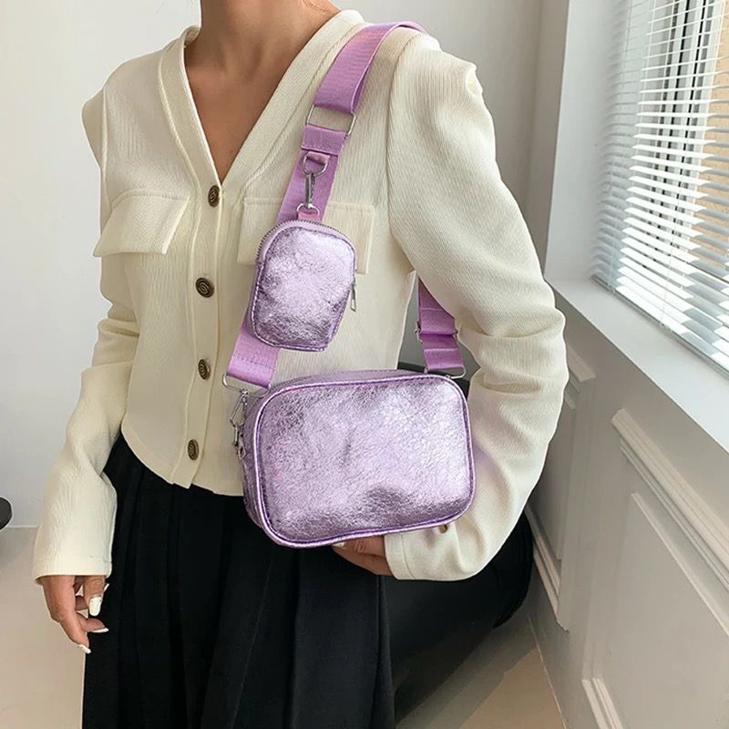 Lilac Metalic Bag