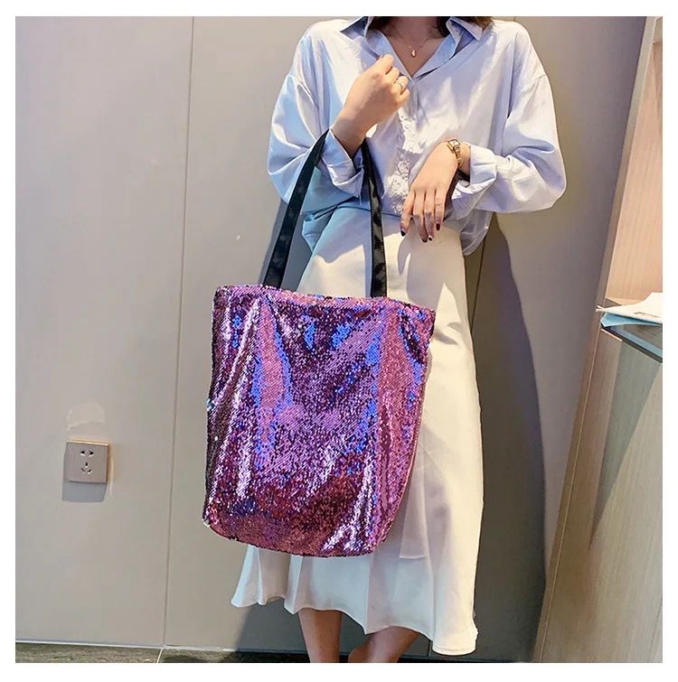 Dusty Rose Sequin Bag