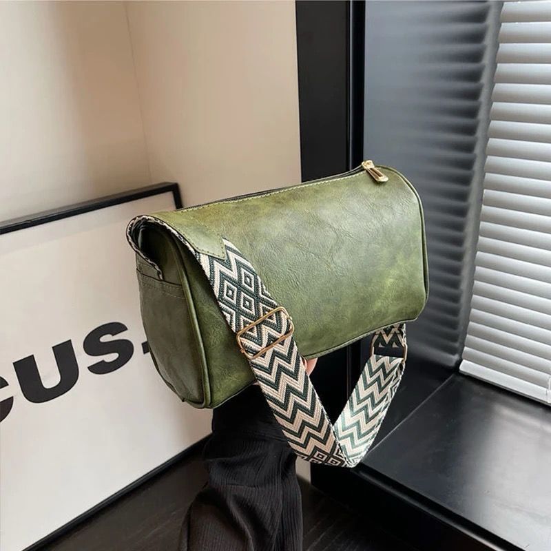 Olive green Leather Bag