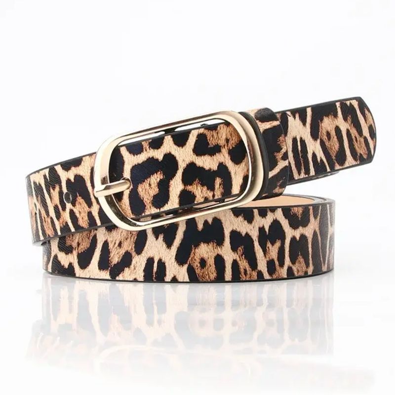 Leopard print belt