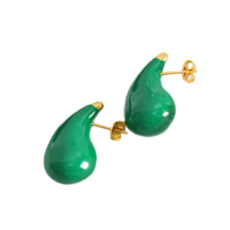 Green Drops Earrings
